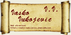 Vasko Vukojević vizit kartica